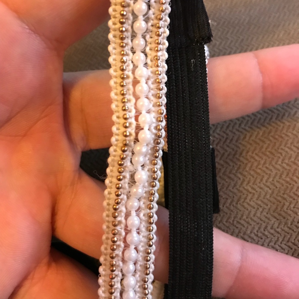 Paparazzi White pearl headband
